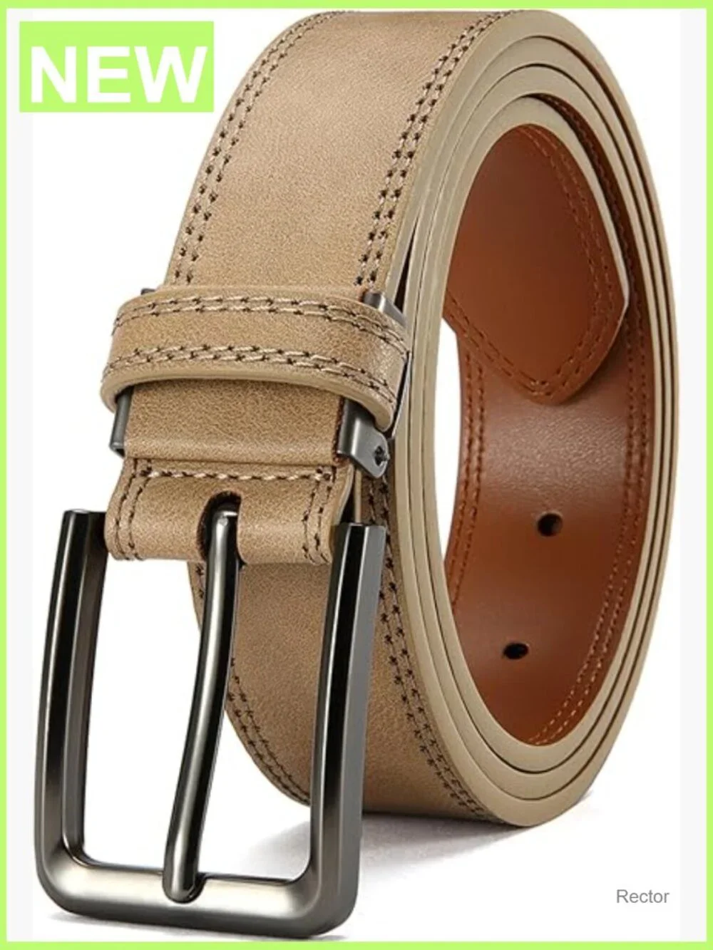 Genuine Cowhide Dress Belt - 1 3/8